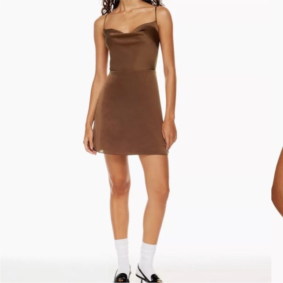 Aritzia Sunday Best Burgundy Maroon Mini Slip Dress - Picture 2 of 5